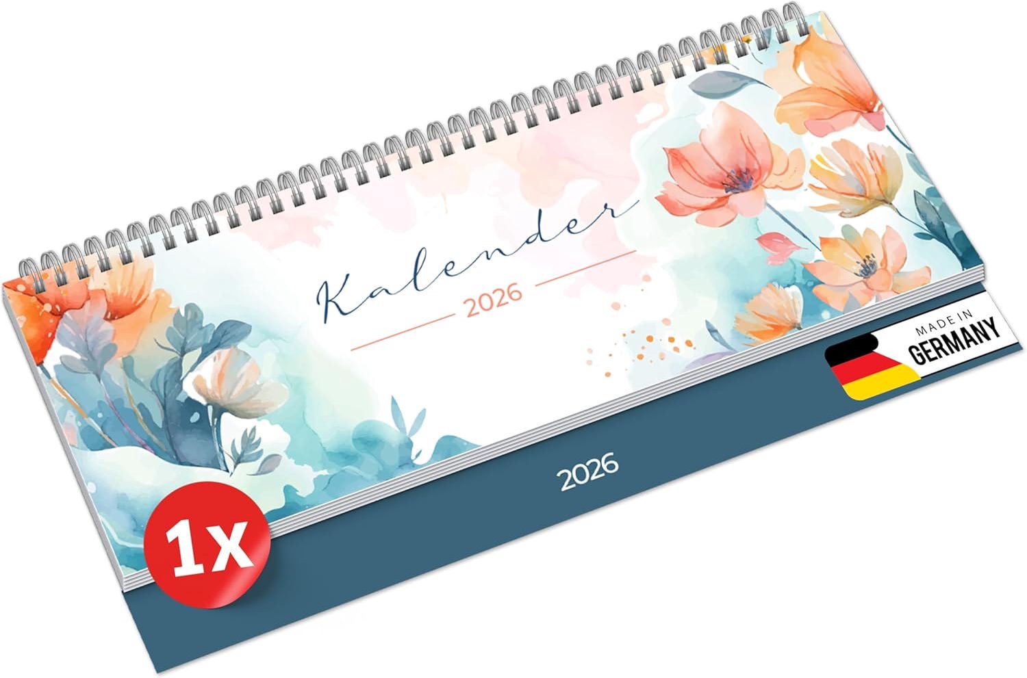 SnelShoppen - PRIMUS PRINT Desk Calendar 2026 - 64 Pagina's - Weekkalender met Feestdagen - 297 x 130 mm - Natuurlijk Papier - Duurzaam en Milieuvrien