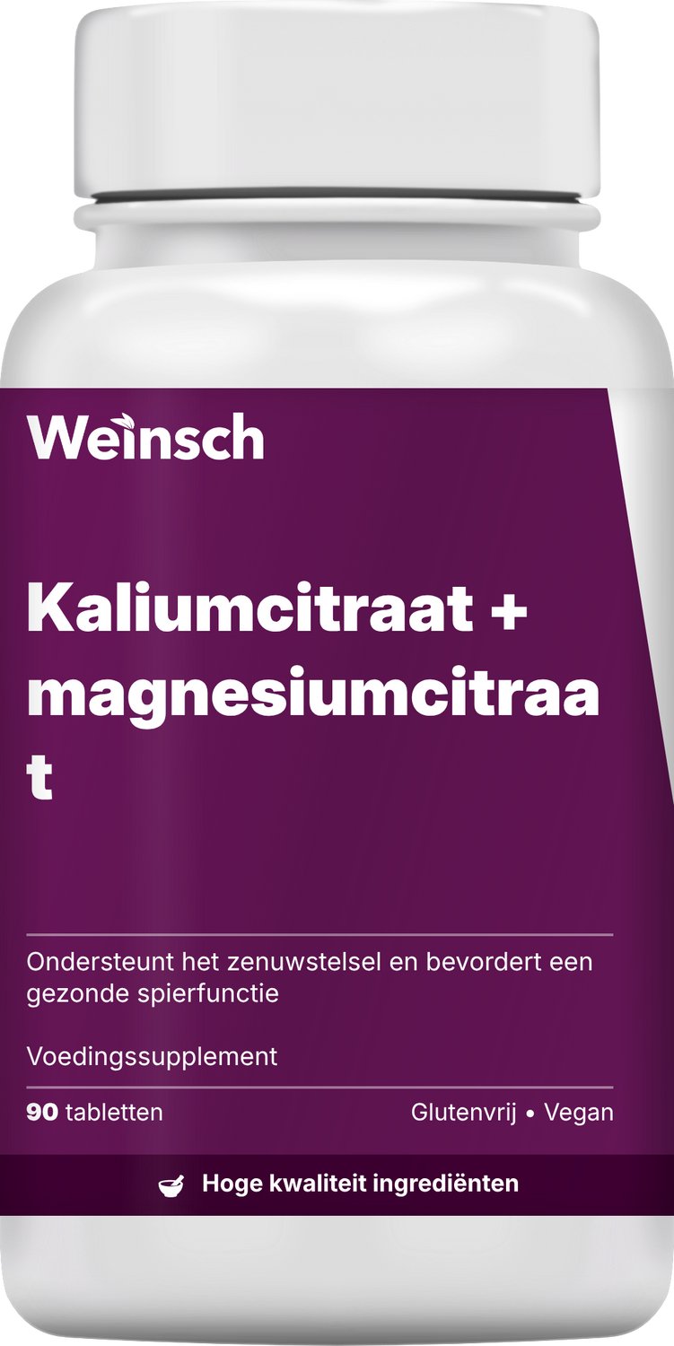 Weinsch Kaliumcitraat + magnesiumcitraat | 1670mg | 90 tabletten