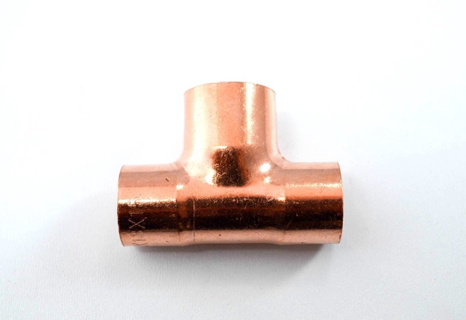 Solder T-piece Verkleind 15x18x15mm - Koper