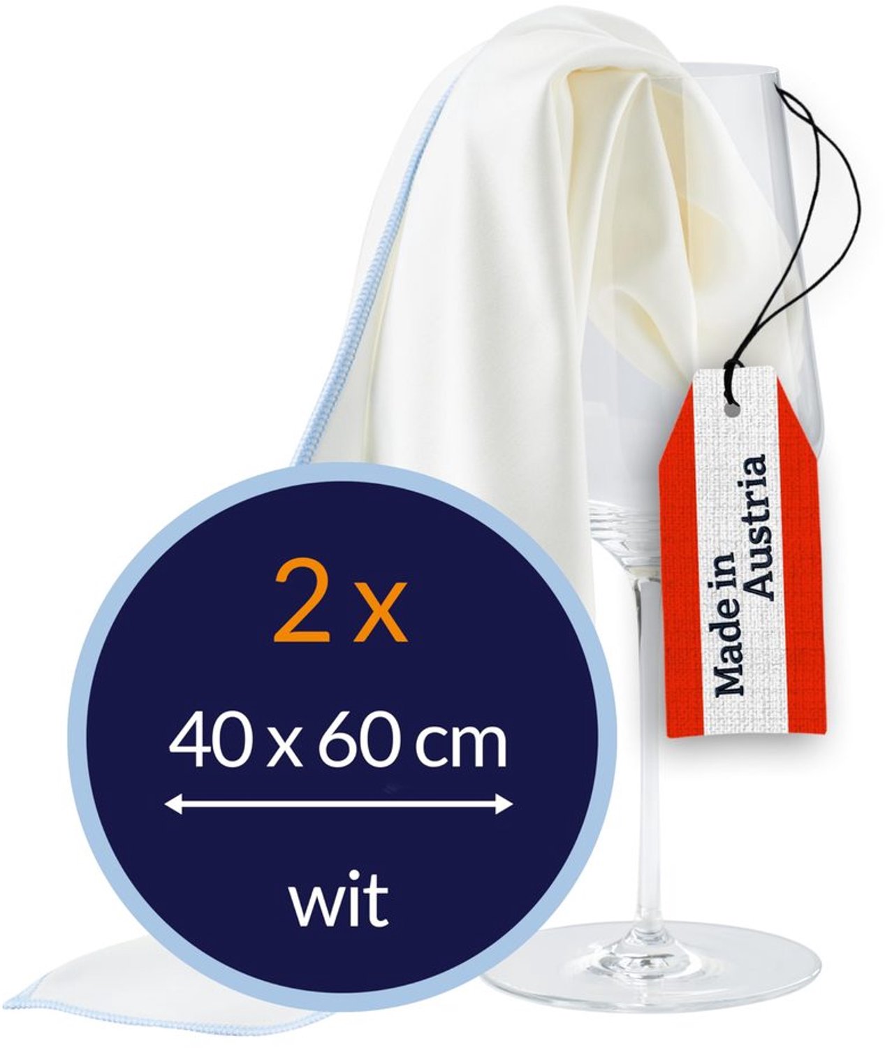 Glasreinigdoek voor Streeploze Glazen (2 Stuks)
