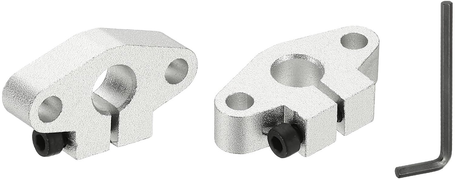 Lineaire railgeleiding 10 mm ID - Aluminium ashouder - 2 stuks voor 3D-printer en robotsystemen - ServiceTopper