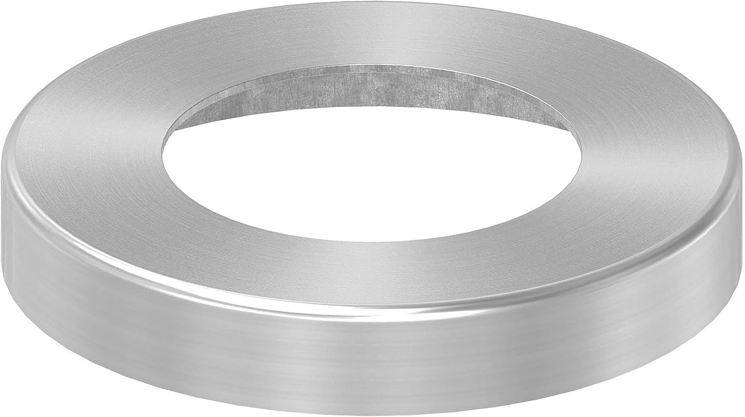 Afdekrozet 76x12mm - roestvrij staal V2A - gat 43mm - perfecte afwerking m-winkel - m-winkel