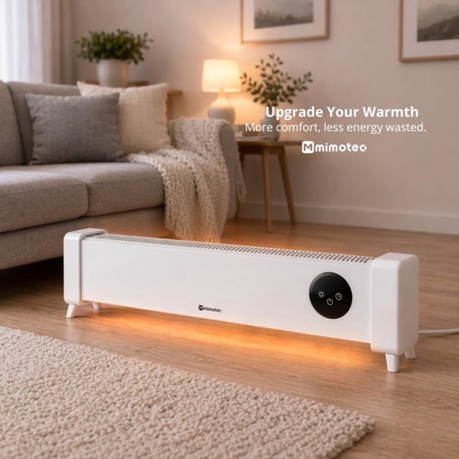 Elektrische convectorradiator, 2200 W, spatwaterdicht IPX4, stil 0 dB, met afstandsbediening, led-display en kinderbeveiliging – foto 8