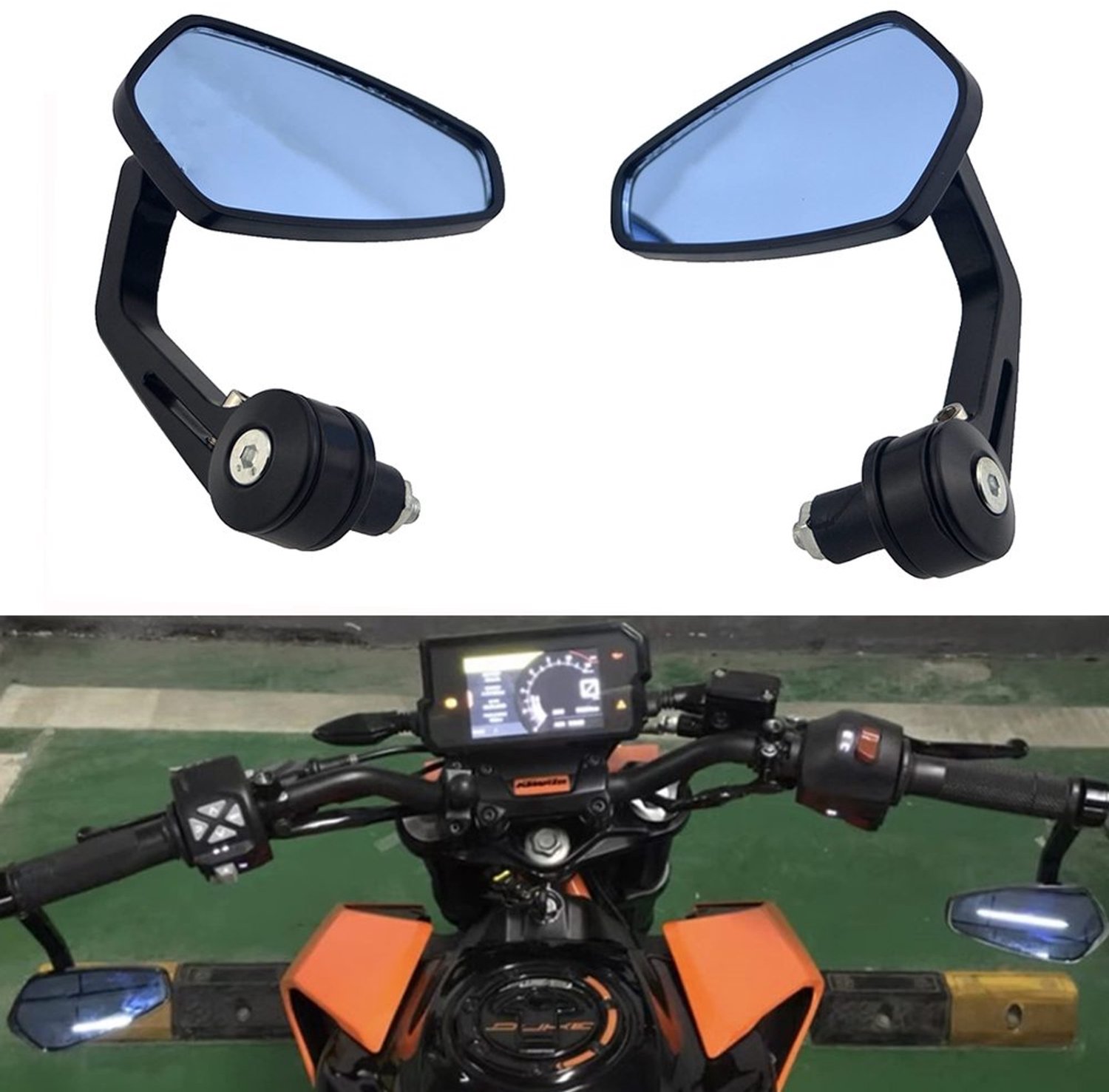 Achteruitkijkspiegels voor Motoren met Antireflectie