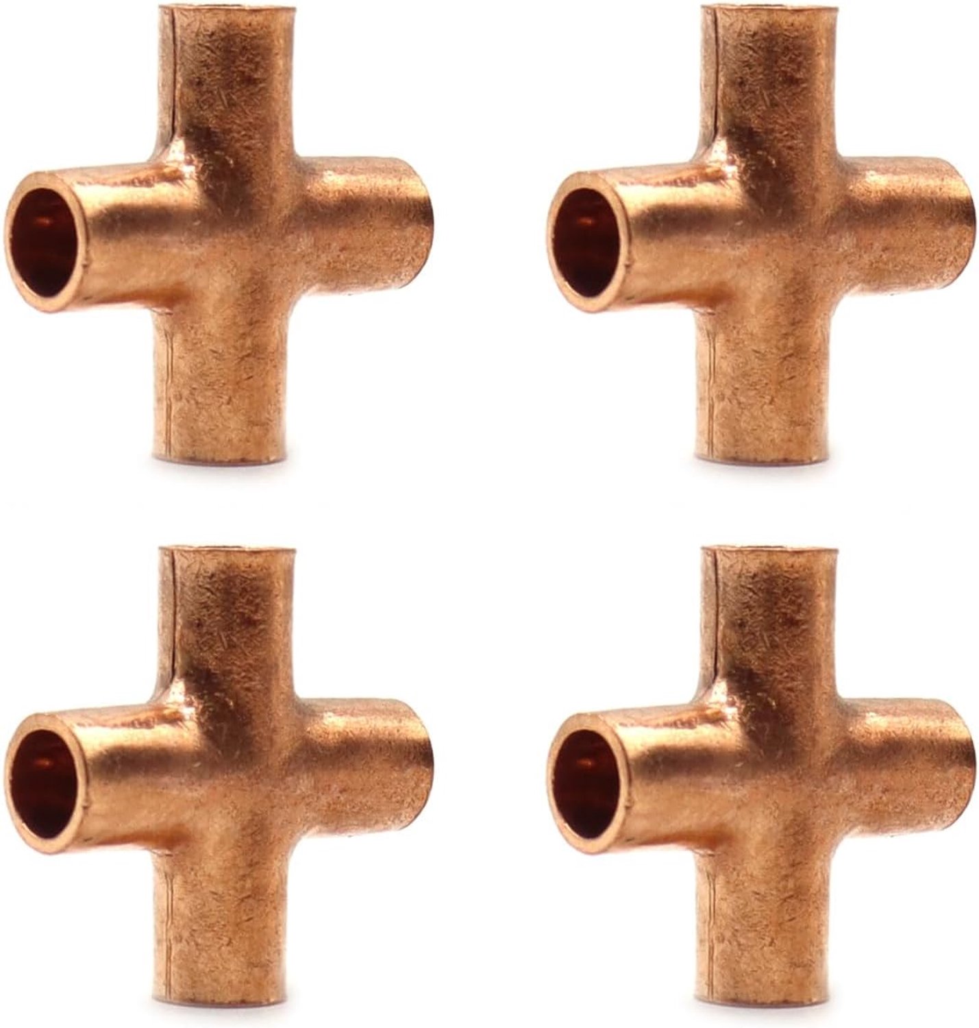 Koperen kruismontage 1/4 inch ID - 6,35 mm - zuiver koper - uitstekende thermische geleidbaarheid - 4 stuks - m-winkel