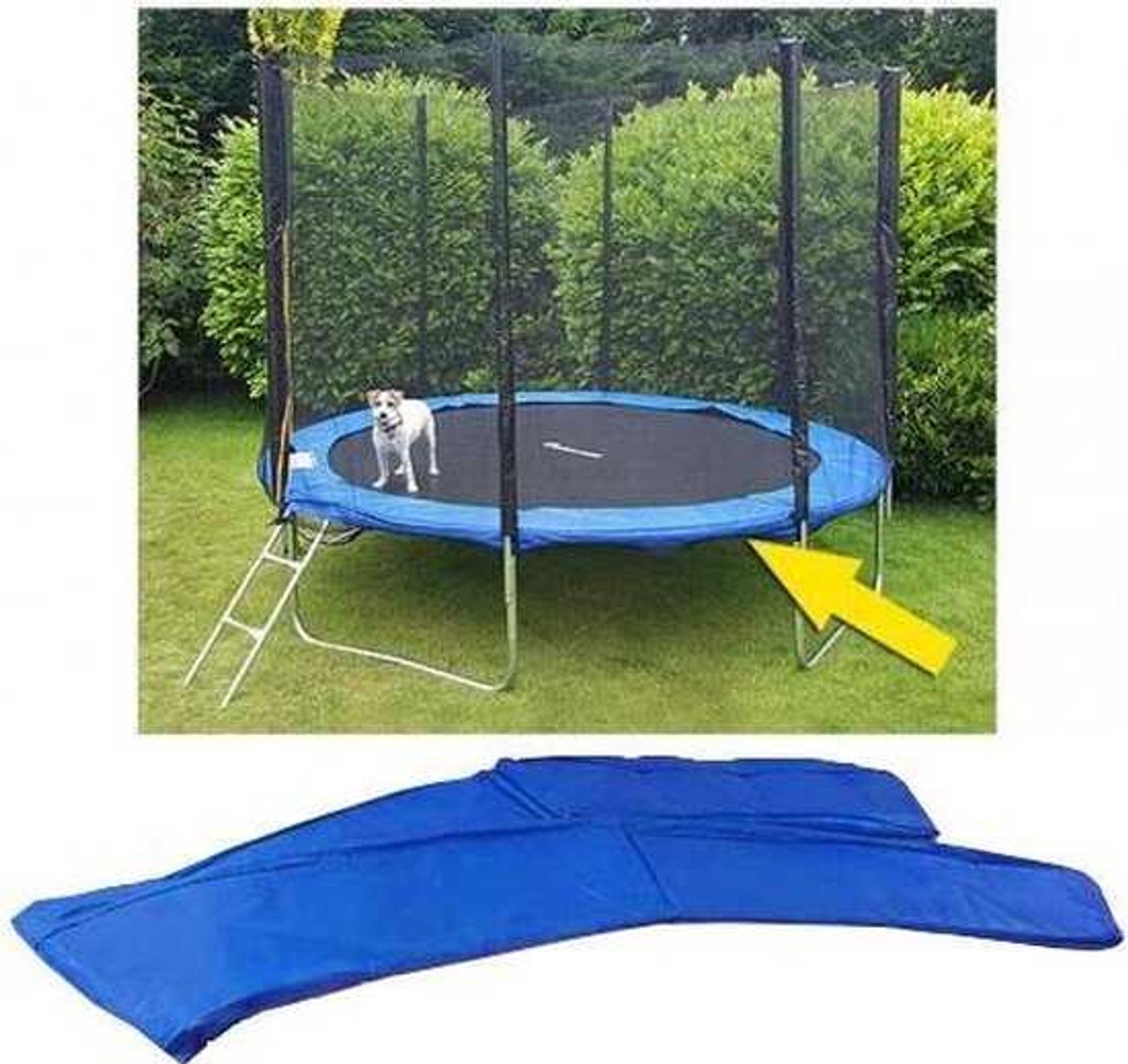 Randbescherming/hoes voor trampoline - 244 cm in diameter - Blauwe hoes