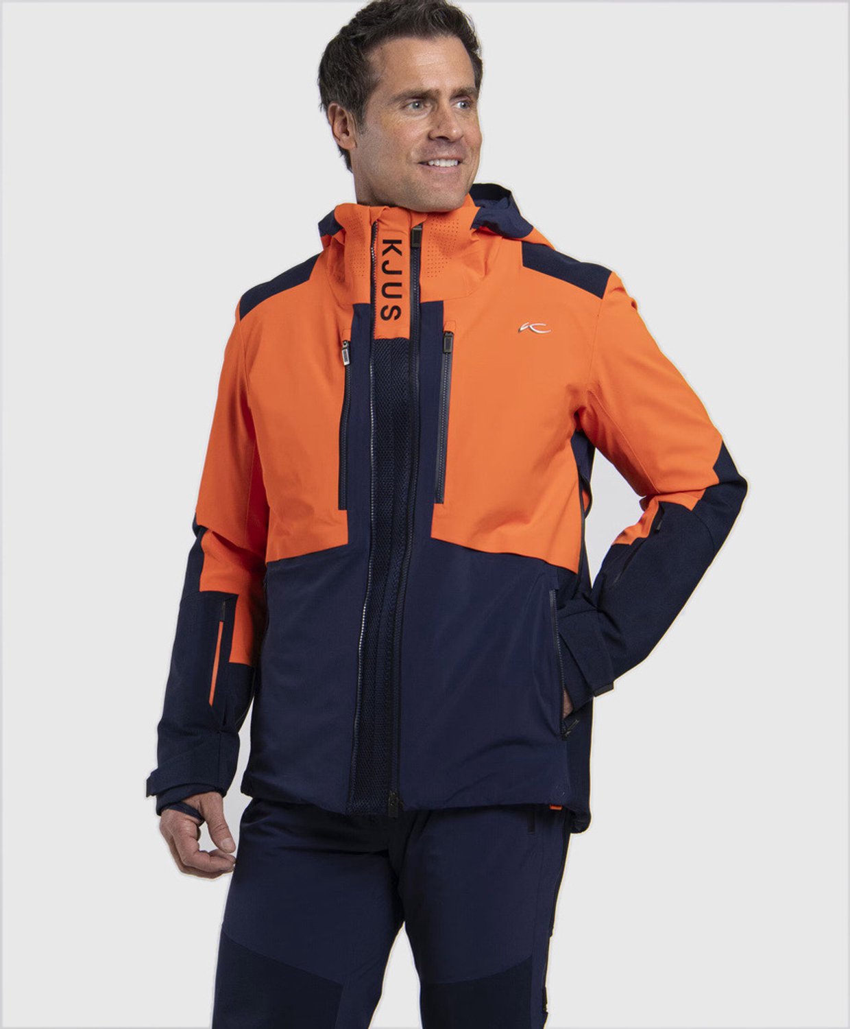 KJUS HEXAIR EDGE JACKET Kjus orange / Kjus navy-L