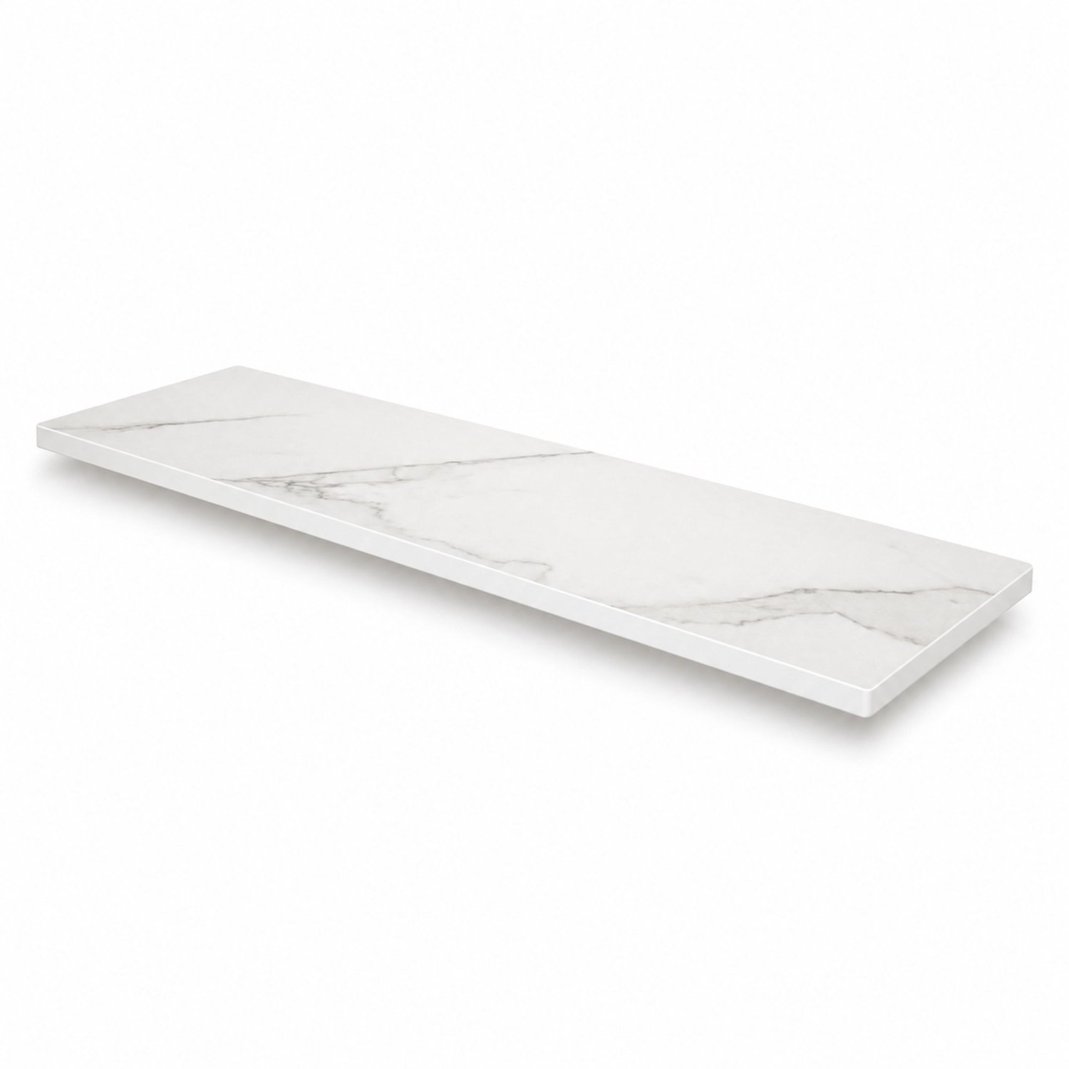 KOLM - HPL Badkamerplank - 80 x 15 cm - Calacatta Olympus K551SU - 12 mm