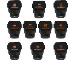 10 stuks siliconen sokken voor, hotend, verwarmingsblok, mondstuk en printkop, accessoires voor 3D-printers, hoge temperatuur, zwart, bescherming, isolatie