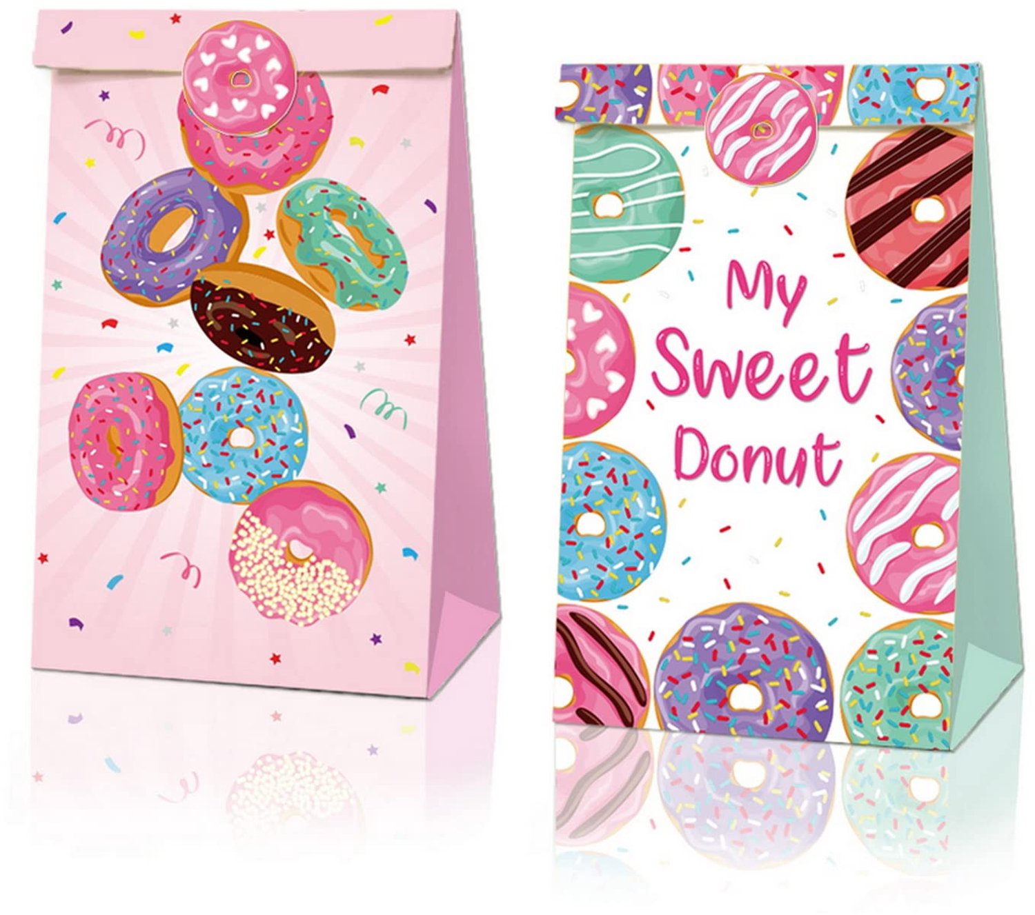 12 Stuks Donut Themed Cadeauzakjes voor Feestjes