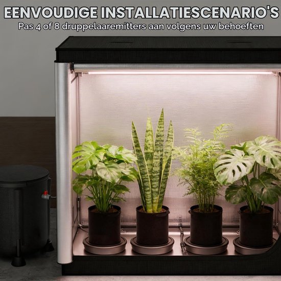 Automatisch Druppelirrigatiesysteem 50L, 25W Pomp met 8 Druppelaars — afbeelding 3