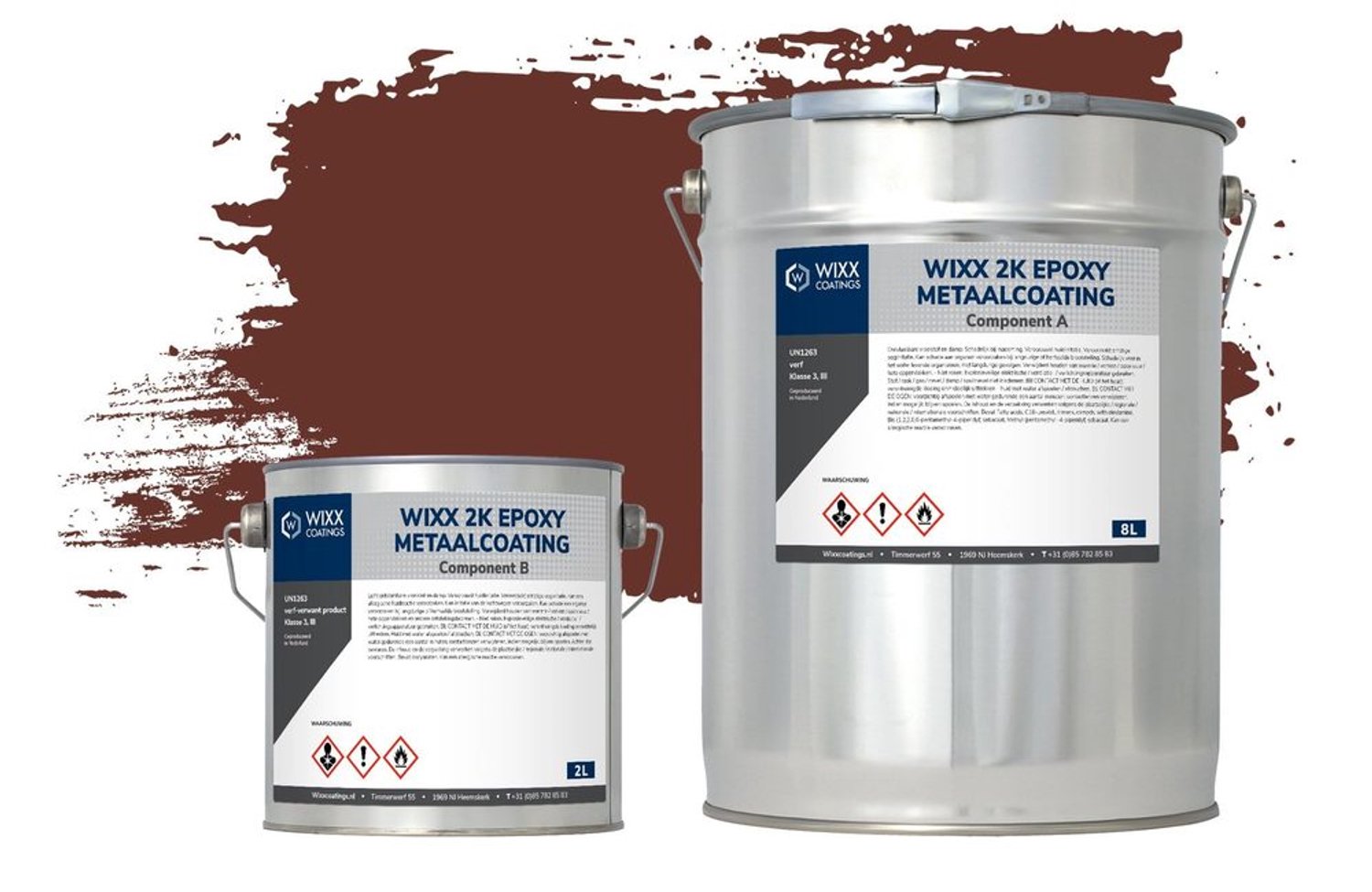 2K Epoxy Metaalverf - 5L - 8012 | Red Brown