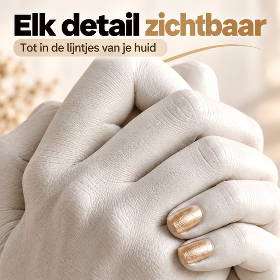 Twenty4seven® 3D Gipsafdruk Set voor Koppels & Baby - Handafdruk Set met Gips en Alginaat - Hand Casting Kit voor 2 Handen - Kraamcadeau en Knutselset voor Volwassenen — afbeelding 5