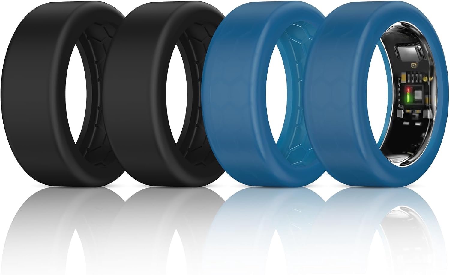 4 stuks Ring Protector Compatibel met Ultrahuman Ring AIR, verbeterde anti-val siliconen beschermhoes accessoire voor Ultrahuman Ring