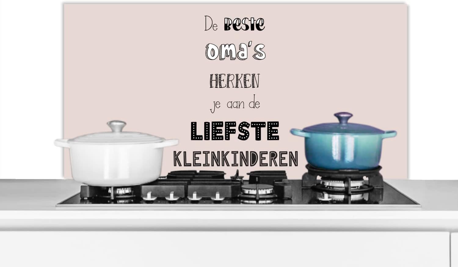 Spatscherm Keuken - 100x50 cm - De beste oma's herken je aan de liefste kleinkinderen - Spreuken - Quotes - Oma