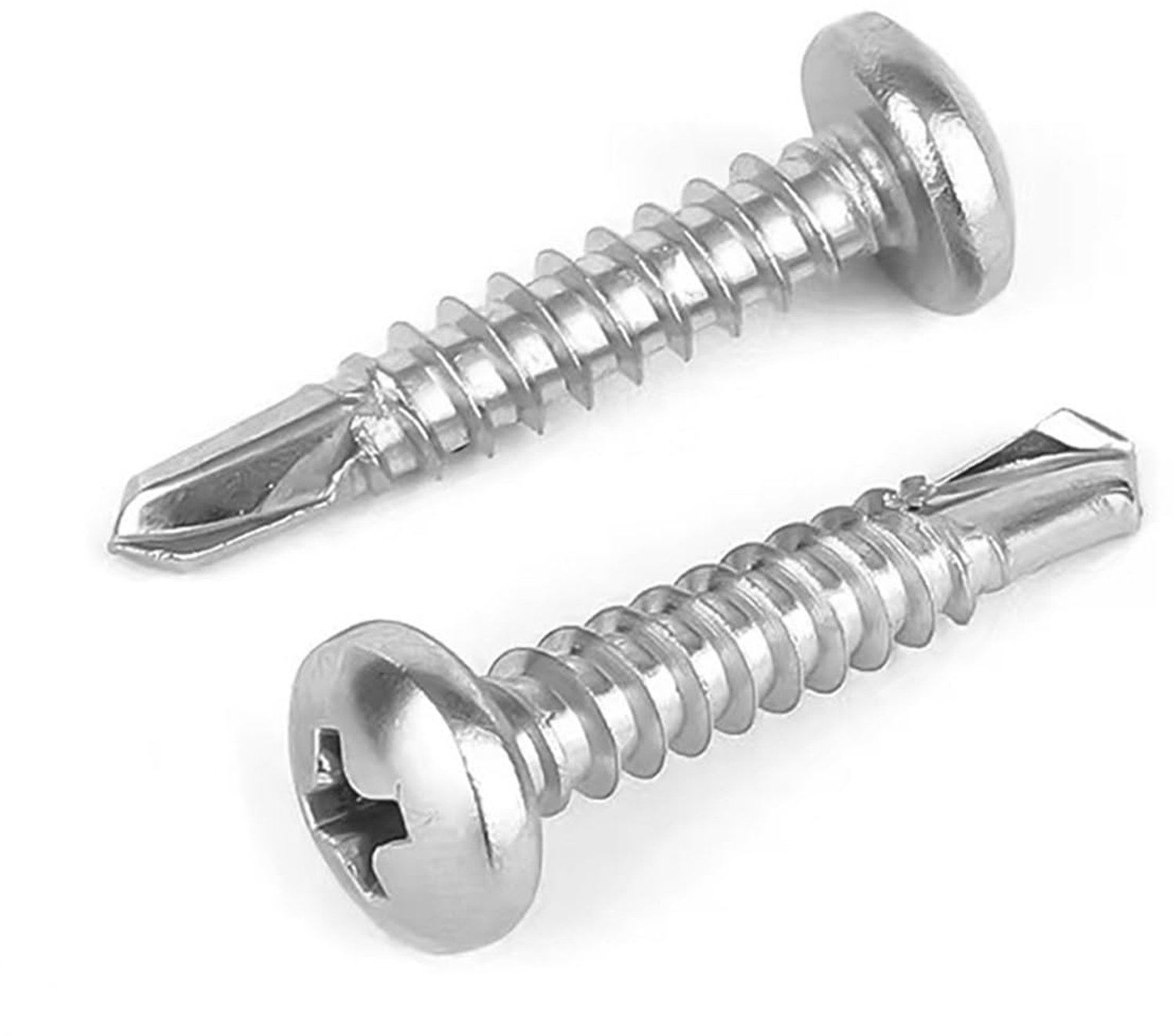 Pakket van 120 Boorschroeven Roestvrij staal Pan Head Self-Tapping 4.2 X 32 Mm Roestvrij staal 410 Tapping Metal Roofing Schroeven voor Hardhout
