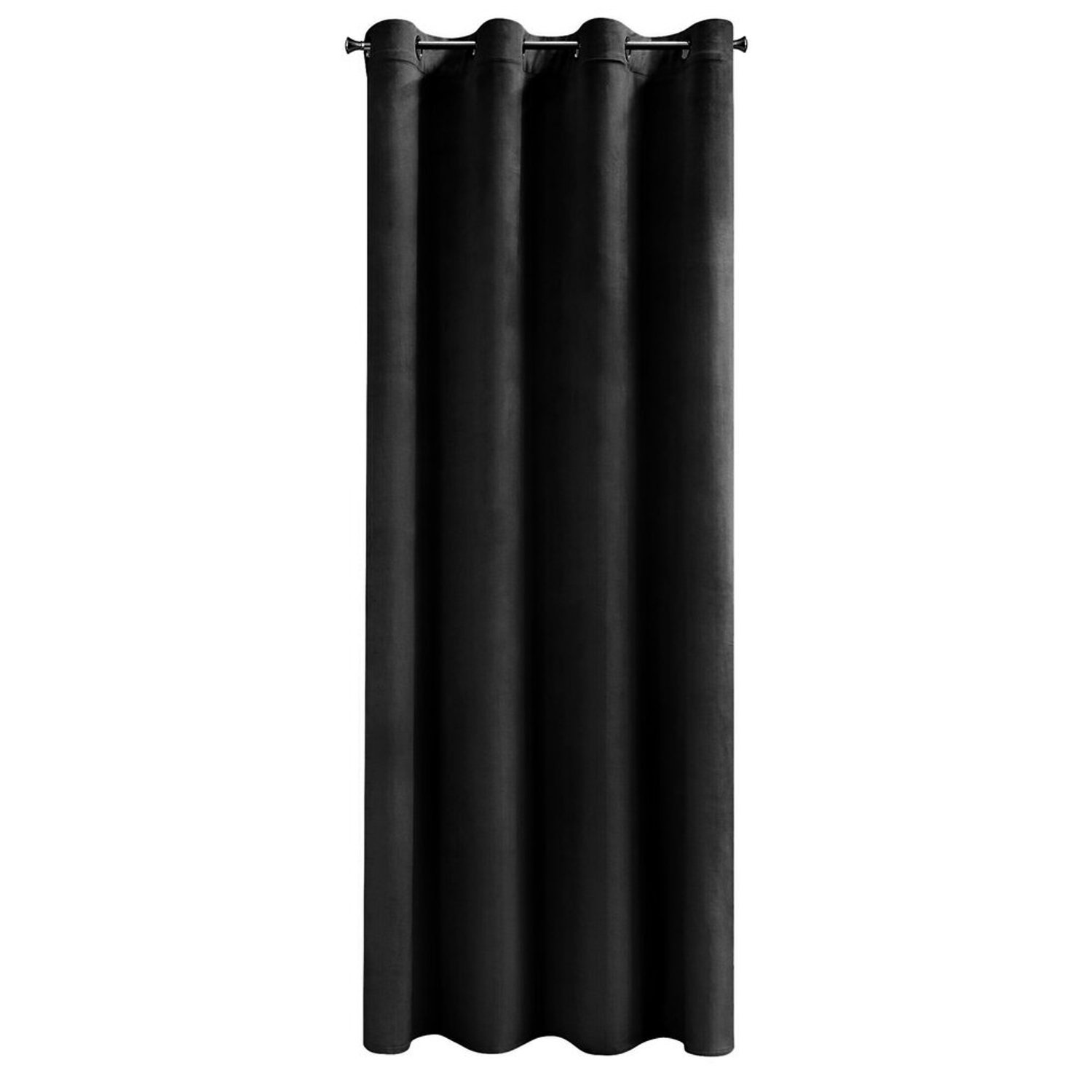 Zwarte fluwelen gordijn HEAVEN 140x250 cm met ringen