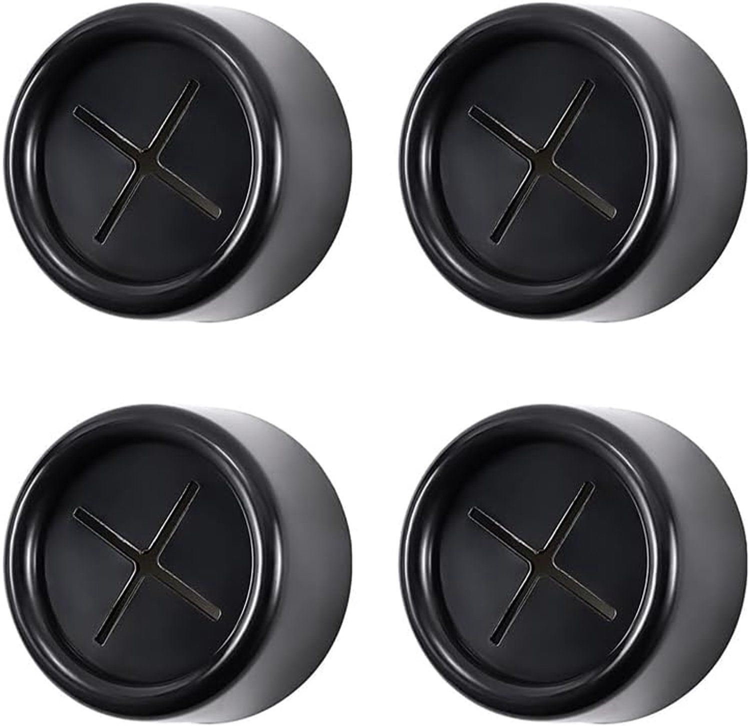 Handdoekhaakjes - Theepapierhouder - ABS Handdoekhaken - Ronde Handdoekklem - Handdoekhaak Zelfklevend - Voor Badkamer en Keuken - 4 stuks - Zwart