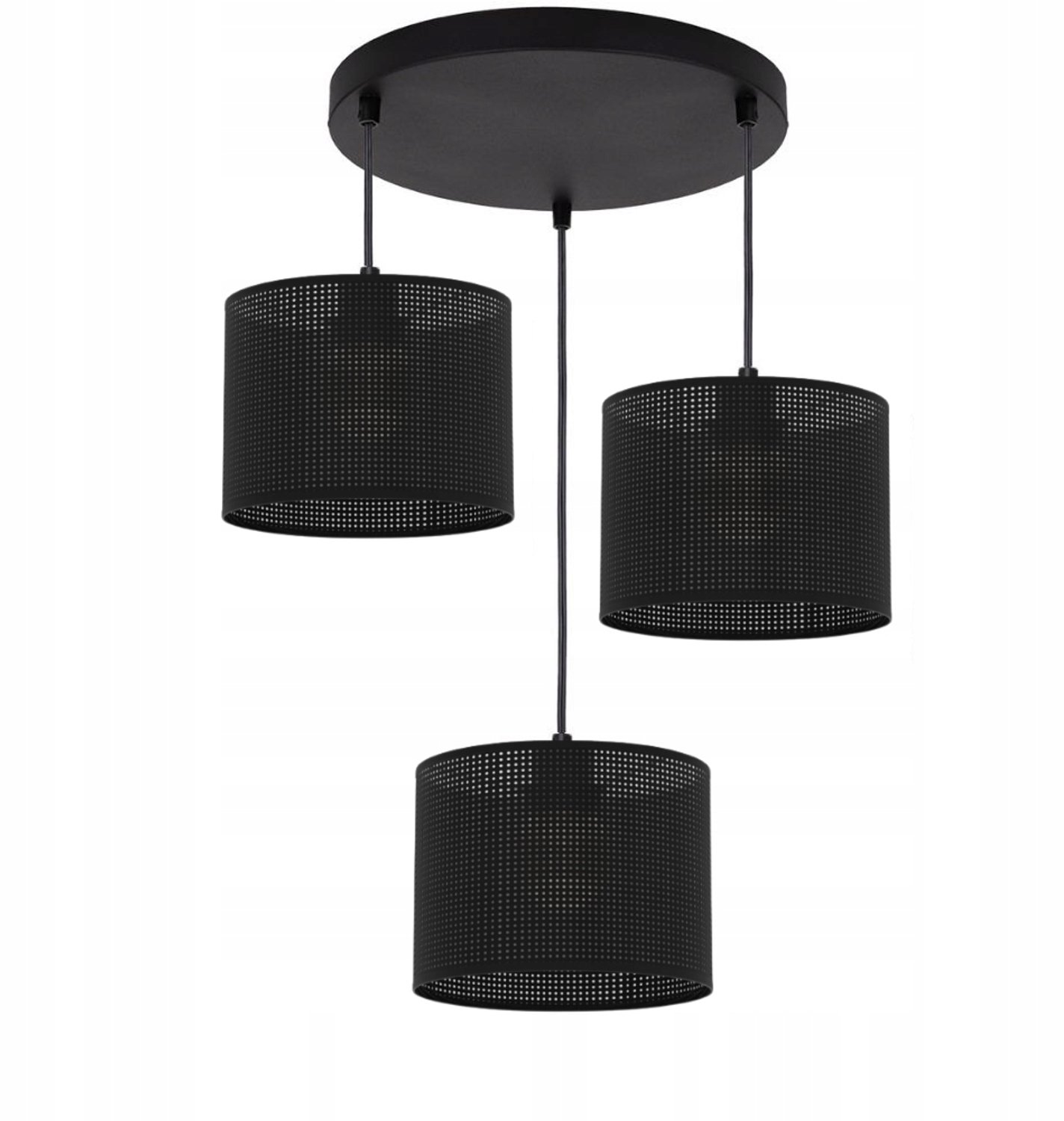 Moonlight MESH Hanglamp Zwart - 3 Lichtpunten E27