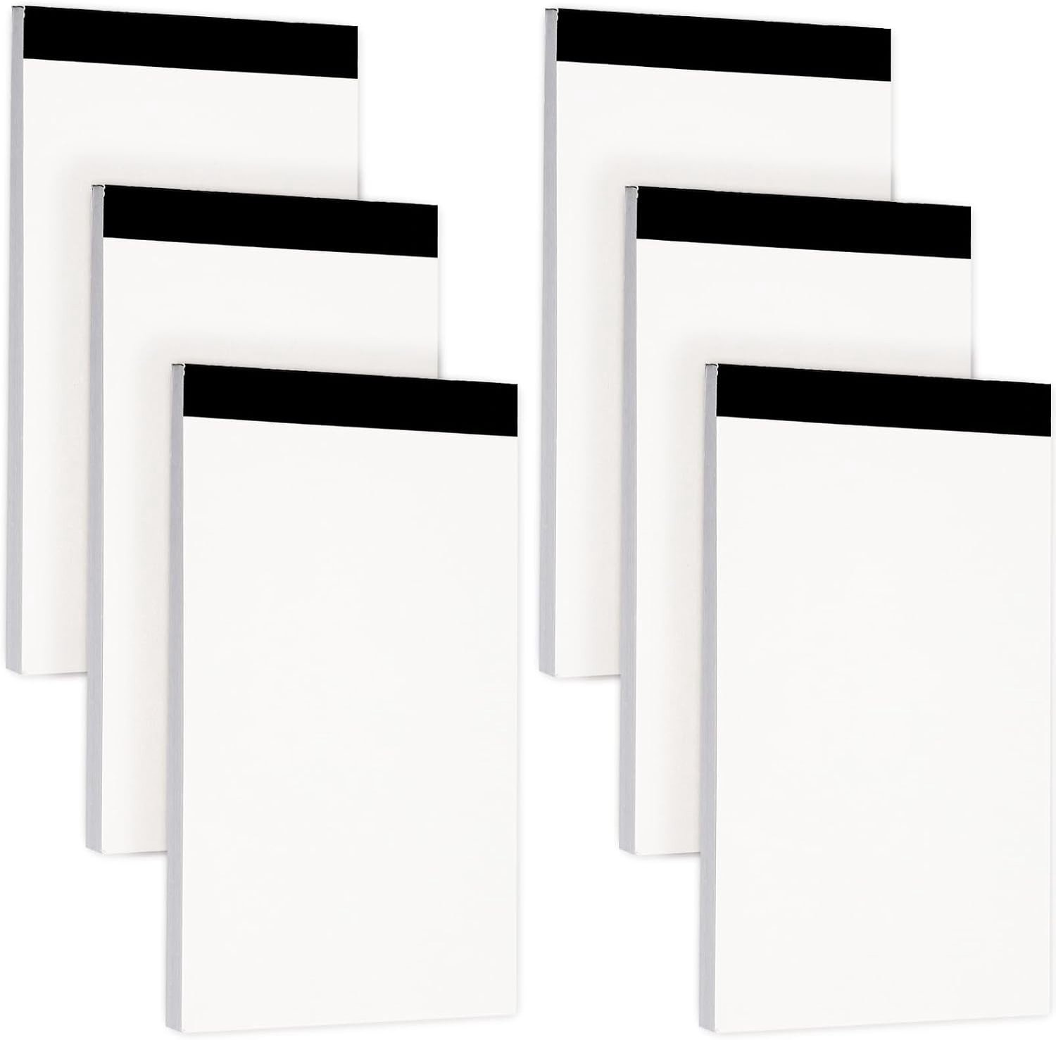 Set van 6 blanco notitieblokken, 300 vellen, 3 x 12,5 cm, ideaal voor dagelijkse planning en aantekeningen