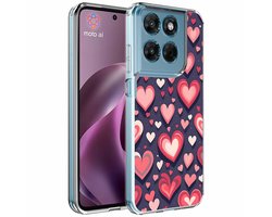 Smartphonica Geschikt voor Motorola Moto G17 Telefoonhoesje met Liefdes Love opdruk - Draadloos op te laden - Shockproof Siliconen TPU Strong Case - Sterk Schokbestendig Telefoonhoesje geschikt voor Motorola Moto G17