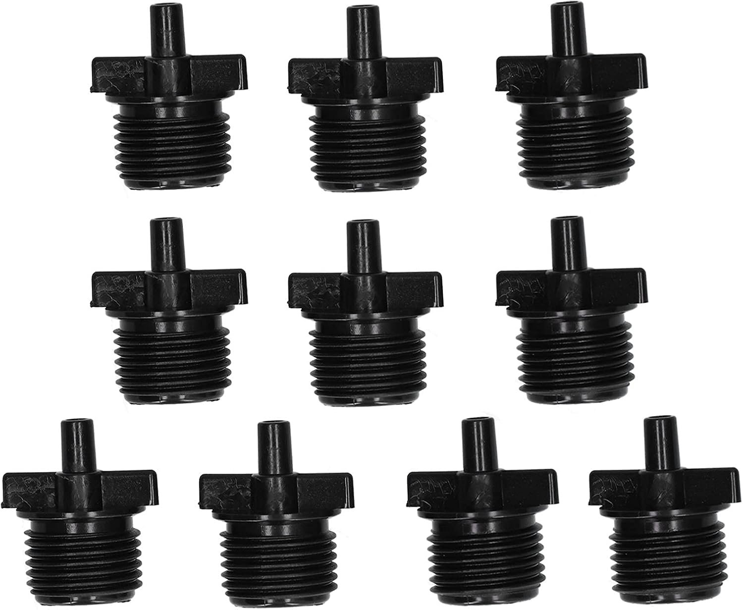 50 STKS G1/2 6mm Buitendraad Platte Connector Verneveling Sproeikop Adapter Irrigatie Sprinkler Fitting voor Tuin Gazon Kas Landbouw Watering Systeem Vervanging