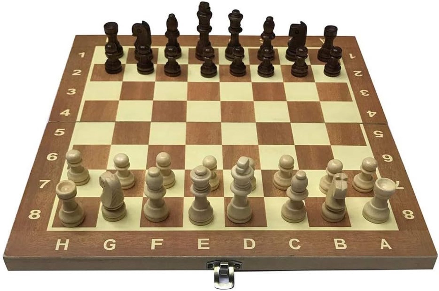 Schaakspel International Chess 29cm Houten schaakbord Folding Board Chess Game Grappige Set for Party Family International Chess Schaaksets voor kinderen en volwassenen