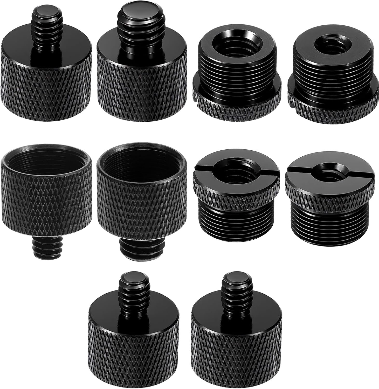 10 stuks, 5/8 inch op 3/8 inch, 3/8 inch naar 5/8 inch, 5/8 inch op 1/4 inch, 1/4 inch naar 5/8 inch microfoonstatief, adapter voor microfoonstatieven, galgenarmen en