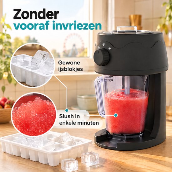 Cheqo® Slush Puppy Machine - Slushmachine - Slush Maker - Slushy Maker - IJscrusher - Ice Crusher - IJsvergruizer - IJsmachine - Crushed Ice Machine - Frozen Drink Machine - Smoothie en Milkshake Maker - Elektrisch voor Cocktails en Thuis van Cheqo — afbeelding 2