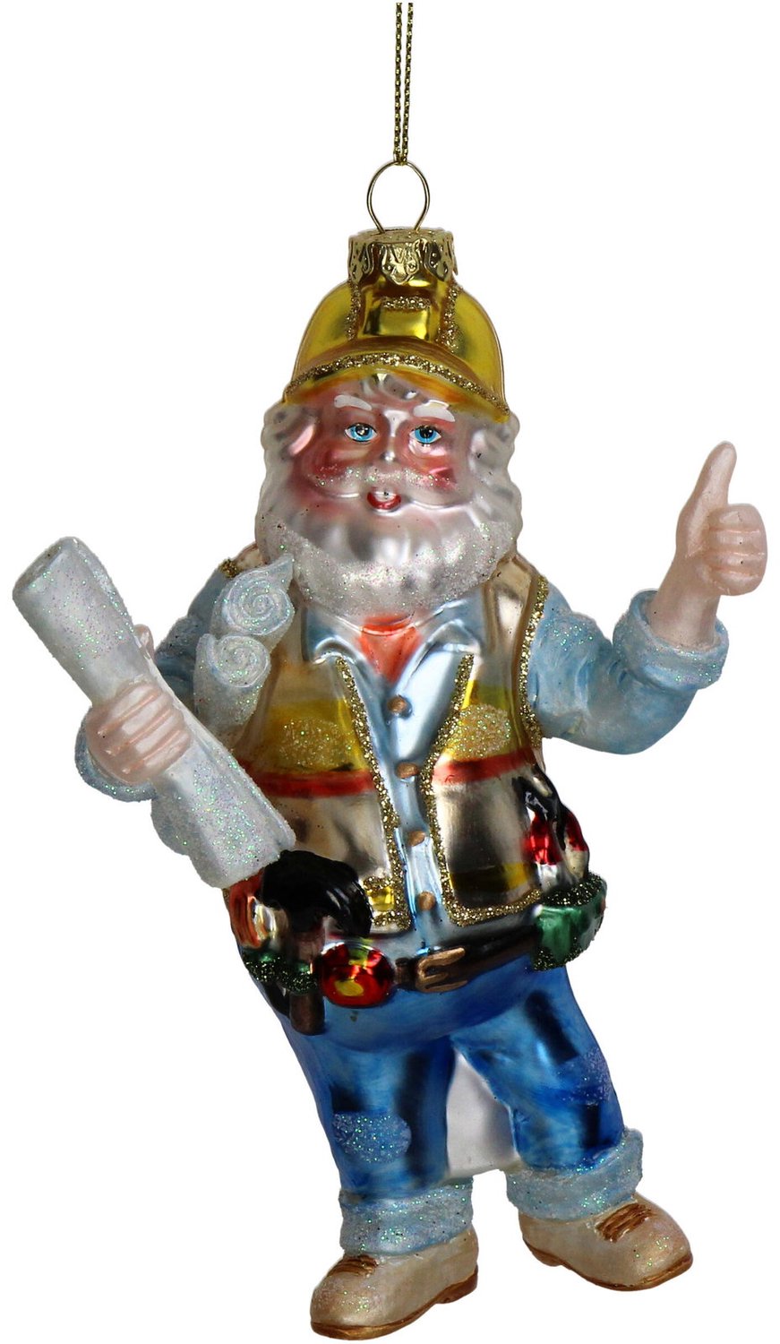 HD Collection Ornament kerstbal Bouwmanager Glas Multi 12.7 cm HD Collection