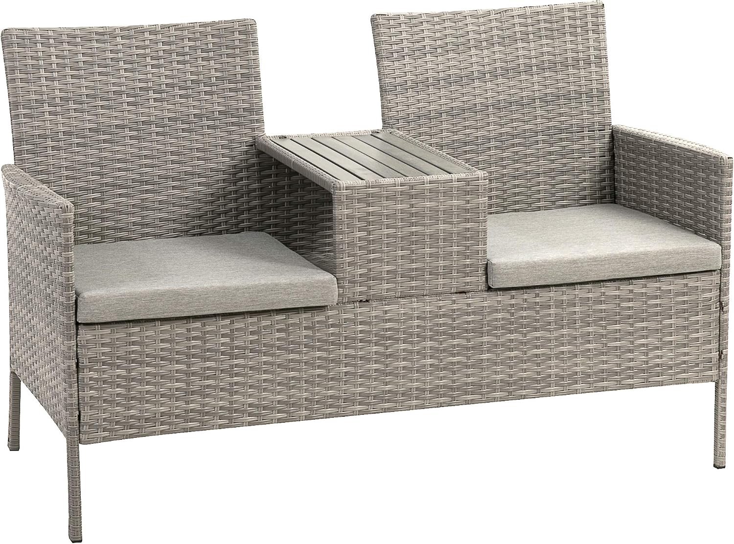 Bank Felin, Tuinbank met tafel, ca. 141 x 86,5 x 66 cm