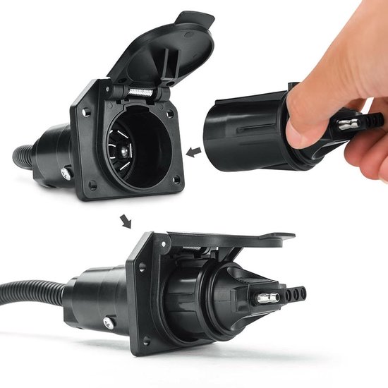 Robuuste 7-weg lemmetconnector, stekker voor camper, bedrijfsboot — afbeelding 4