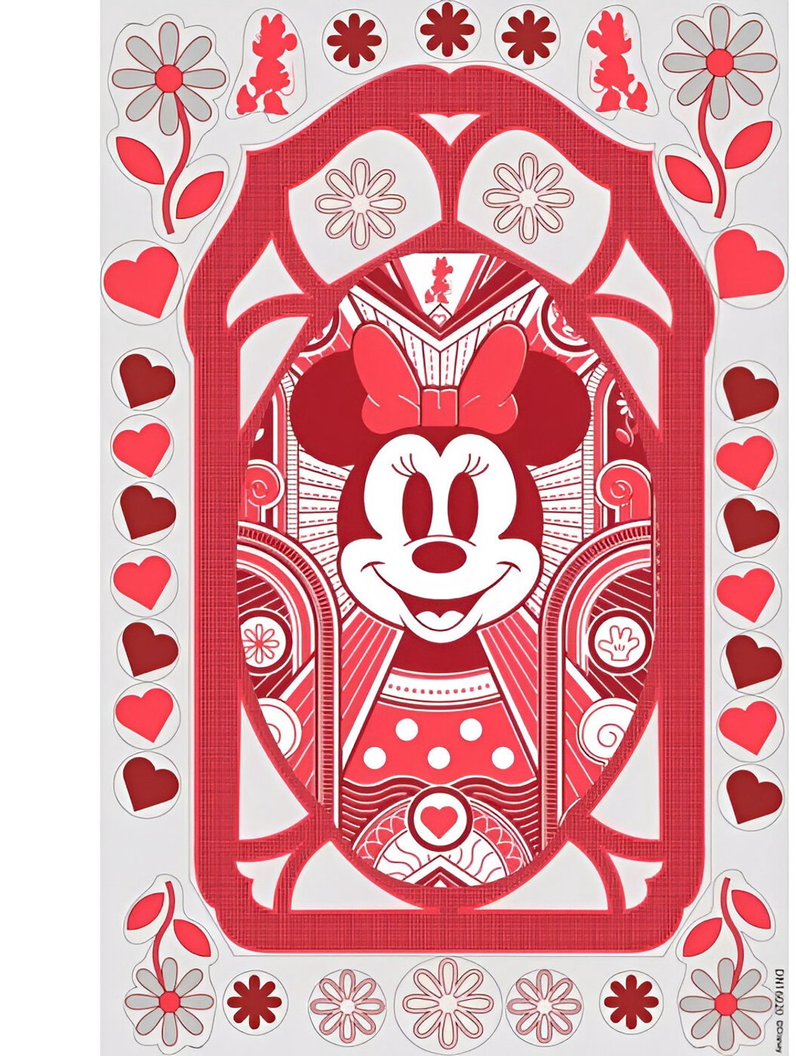 Raamsticker plc d100 cm minnie Christmas Inspirations