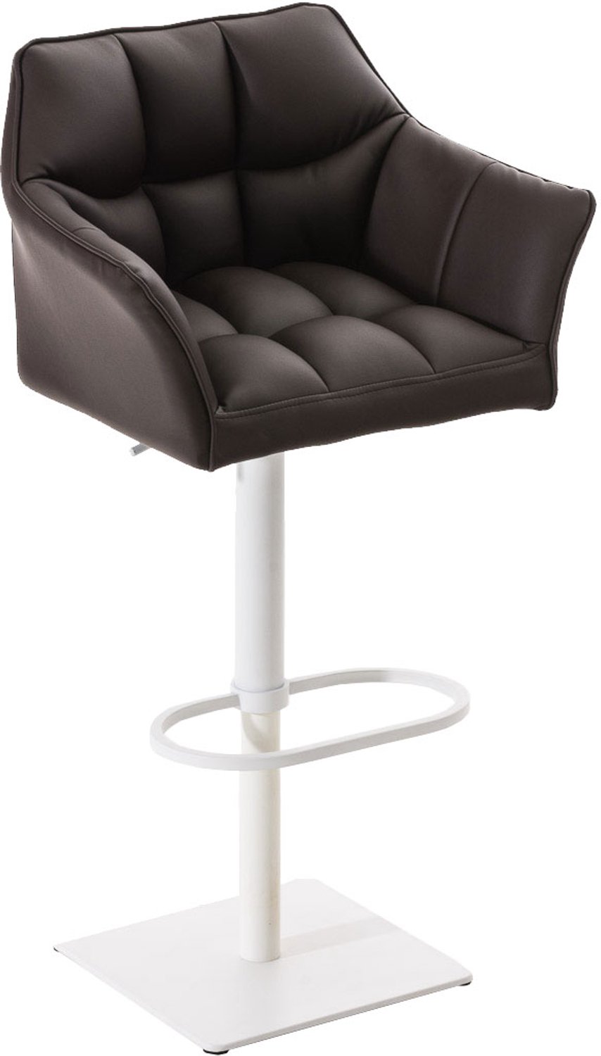 Luxe Comfort Barkruk - Verstelbaar - Bruin wit/bruin