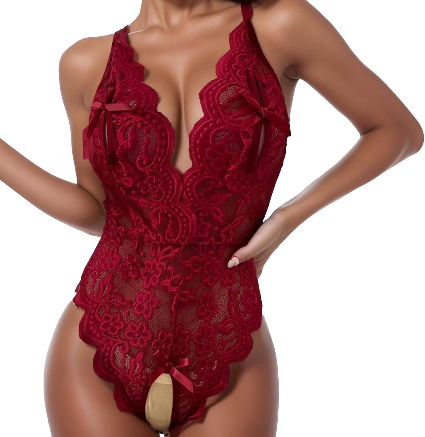 Dameslingerie, kant, babydoll, babydoll, hart, geborduurd, fijne kant, A207