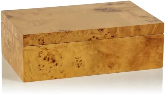 Leiden Burl Houten Design Decoratieve Doos (Large 10") — afbeelding 5
