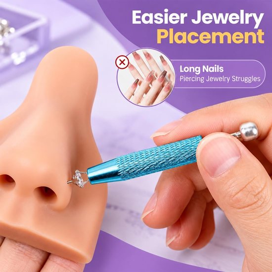 Tang Set, Roestvrij Staal met 4 Klauwen, Sieraden Wissel Gereedschap voor Piercings, Compatibel met Diverse Sieraden — afbeelding 5