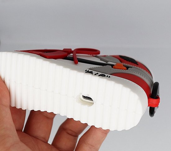 3D Air Pro beschermhoes, sierhoes voor Airpods Pro Box, compatibel met Apple Air Pro, siliconen hoes Air Pro, Air Pro, grappig (rode schoenen) — afbeelding 4