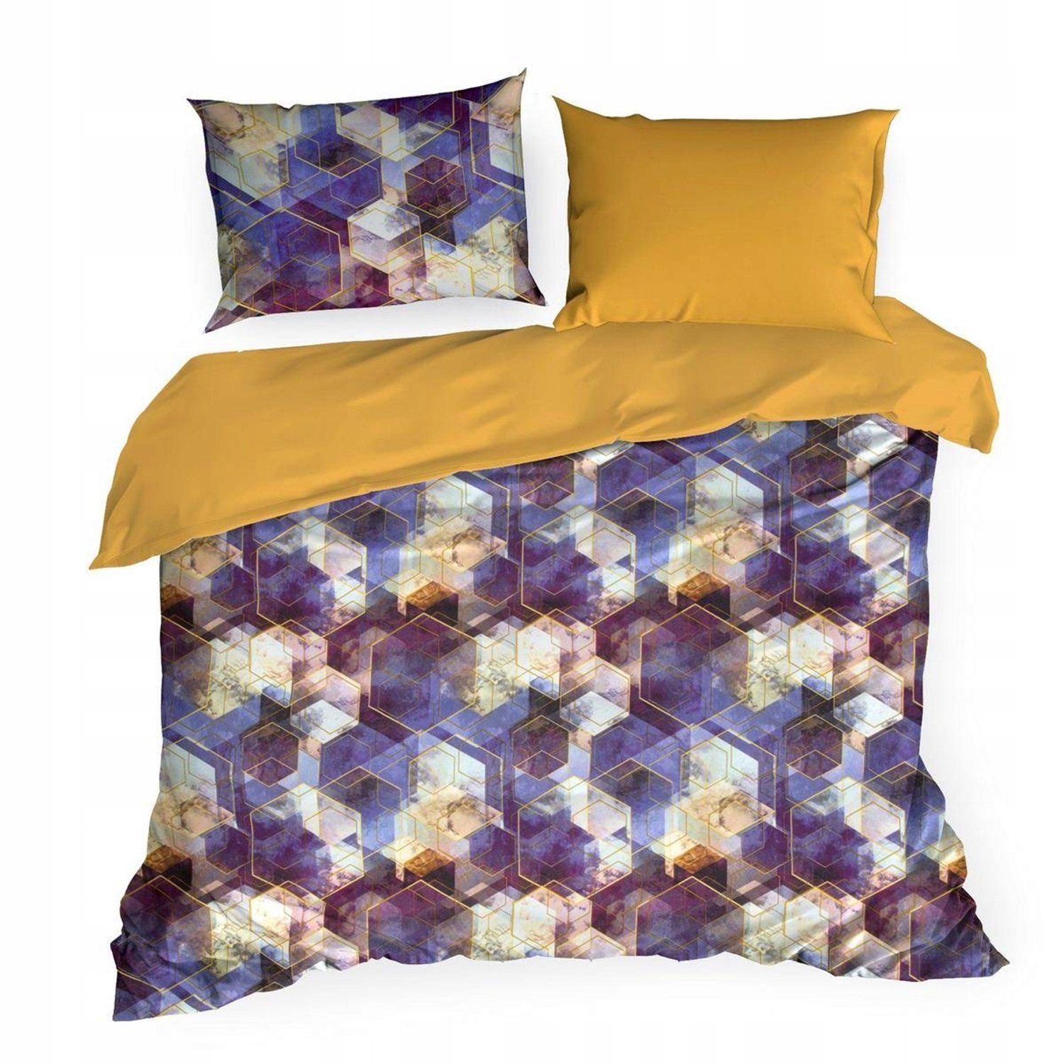 VITRAGE Katoenen Dekbedovertrek Set 160x200 cm - Geometrisch Design