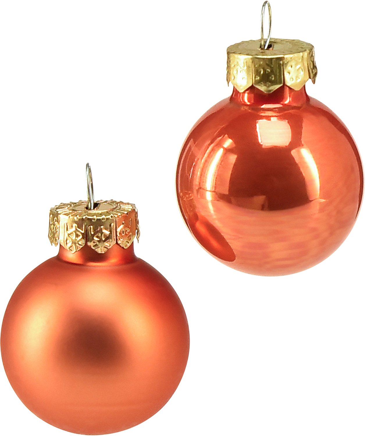 Kerstbal glas d2.5 cm pompoen 24st
