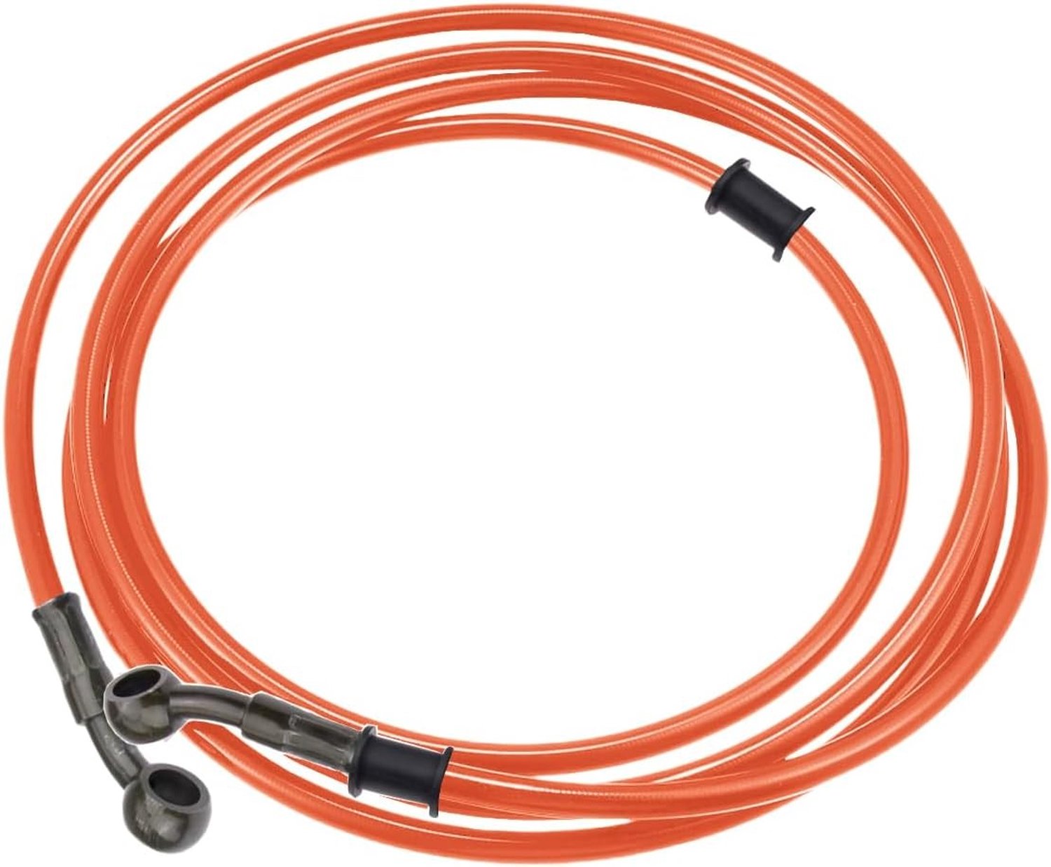Versterkte hydraulische remolie slang voor motoren - 100 cm, 28 graden, RVS gevlochten, geschikt voor motocross en motorfietsremmen in oranje