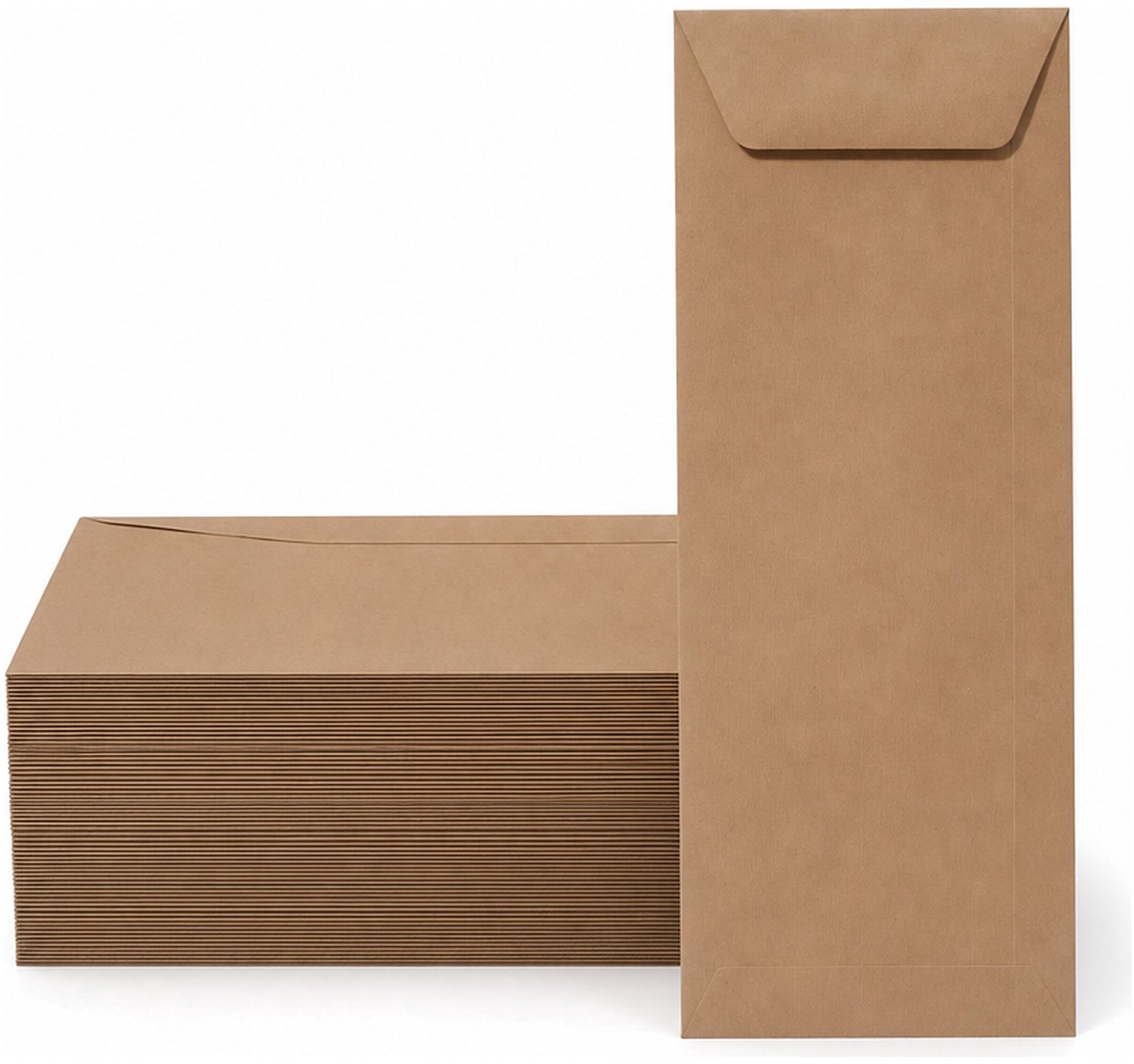 Enveloppen Bruin 12.5x31.2 cm - 60 stuks - 120 gram - Bruine Enveloppen - Wenskaart Envelop