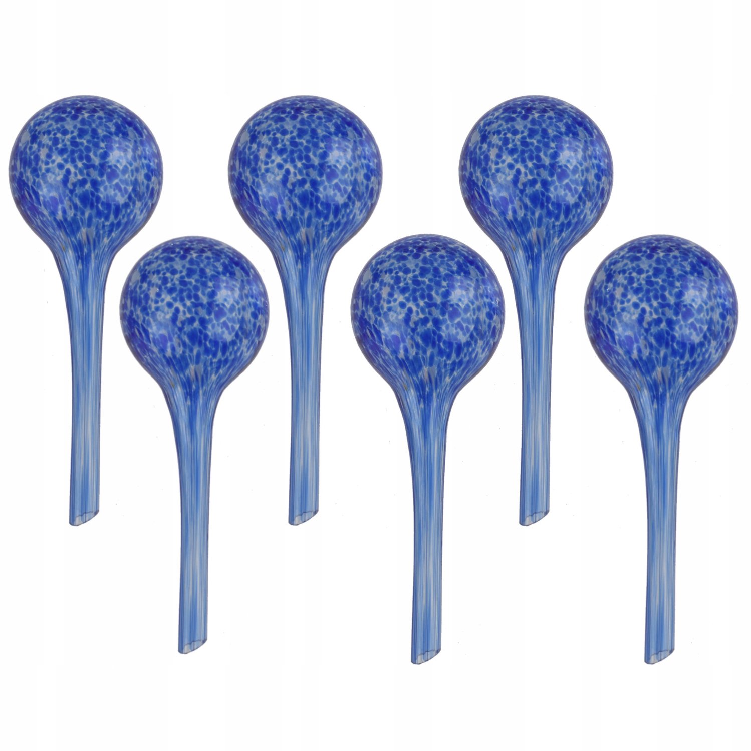6x Glazen Plantenwatergever Blauw 100ml - Automatische Watergift