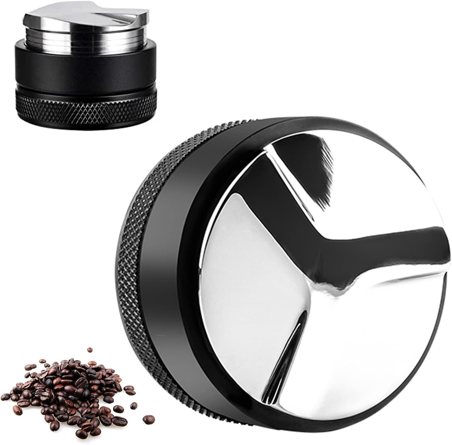 Espresso accessoires 58 mm Barista accessoires, leveler tool, tamper, koffieaccessoires, koffieverdeler koffieverdeler, koffienivellerer, 304 roestvrij staal (58 mm)