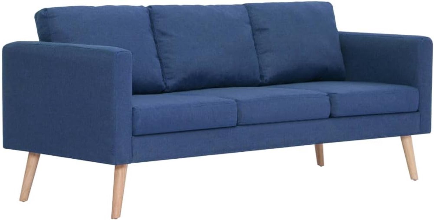 Bank, 3-zits, blauw, voor woonkamer, slaapkamer, logeerkamer