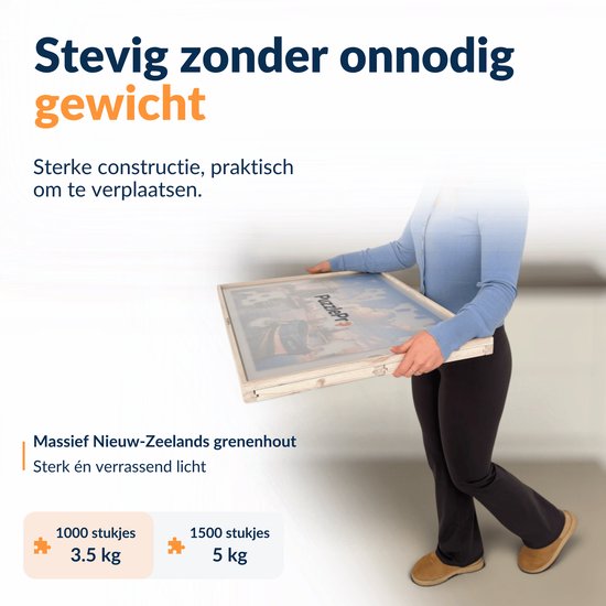 PuzzlePro Puzzeltafel met 4 Lades - 360° Draaibaar + Lock - Verstelbaar Puzzelbord - 1000 stukjes - 73x53cm - Puzzelmap - Puzzelkoffer - Puzzelmat - Puzzelplaat - Puzzelplank — cadeau in Spellen & Speelgoed - foto 6