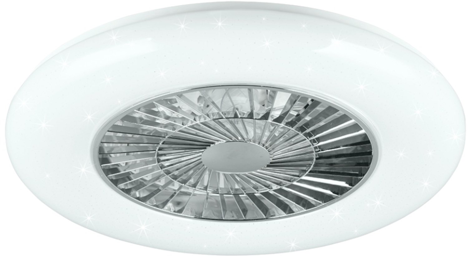 Fantiluxe - Agnes - Plafondventilator met verlichting - Chroom - Ø58cm - Afstandsbediening - Met lamp - Plafond ventilator - Slaapkamer – foto 3