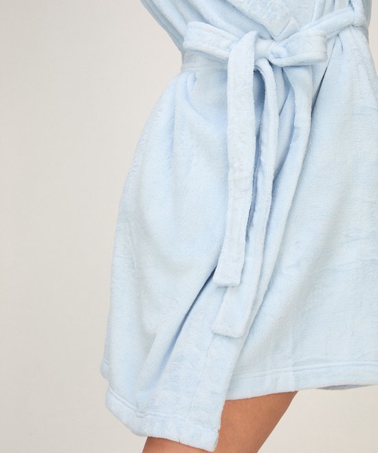 Hunkemöller Badjas van zachte fleece Blauw — afbeelding 5