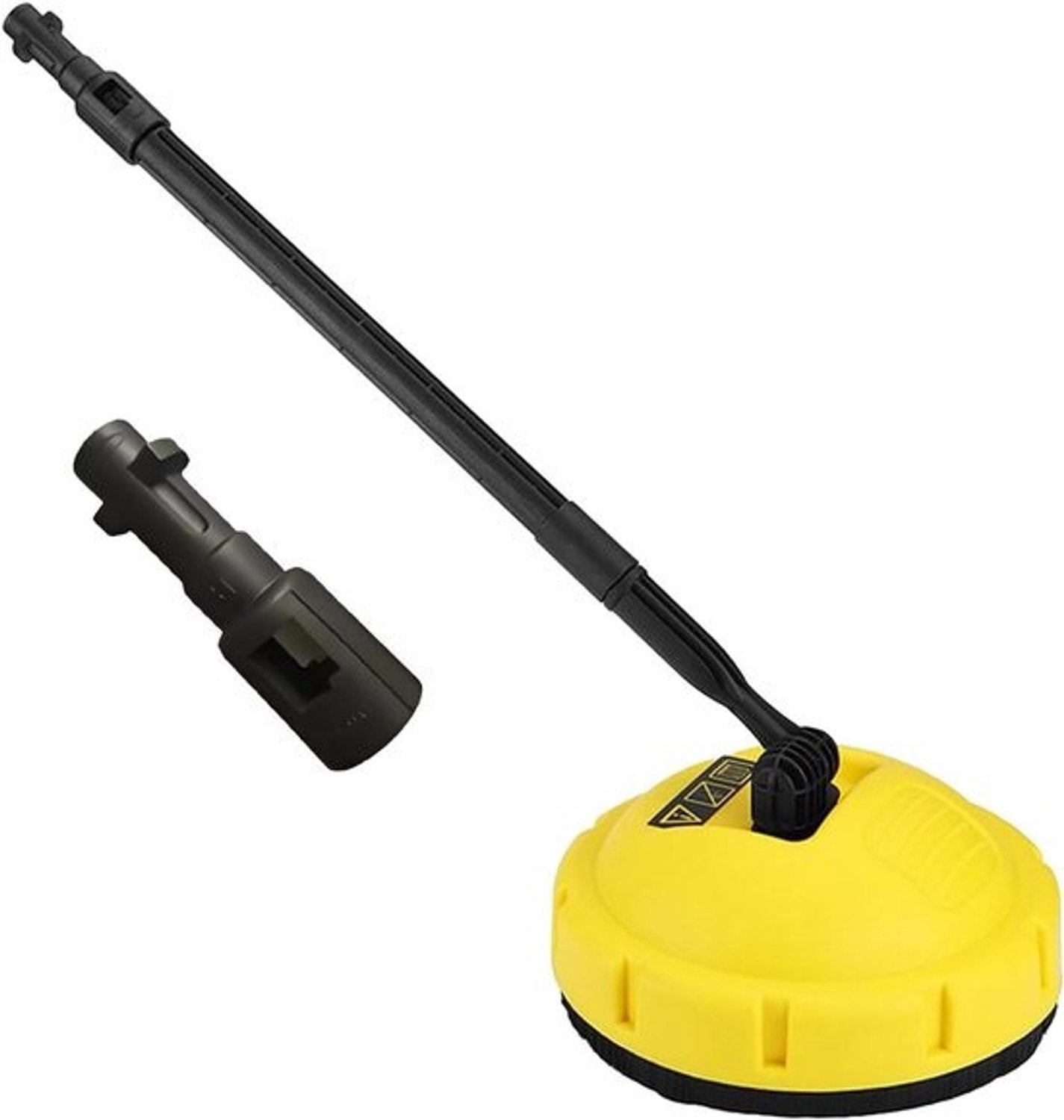 Reinigingsopzetstuk Druk - Terrasreiniger - Buitenoppervlakken reinigen - Roterende sproeikop - 42 cm - Zwart