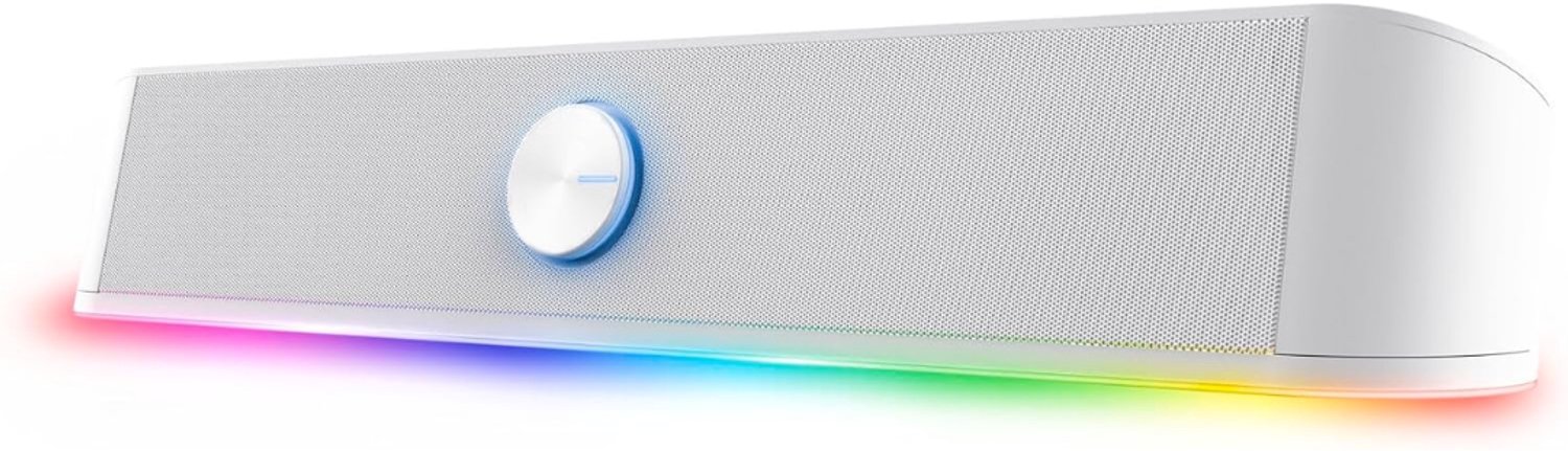 Soundbar - Soundbar PC - Compacte Soundbar voor TV - Wit - 8cm x 40cm x 7cm